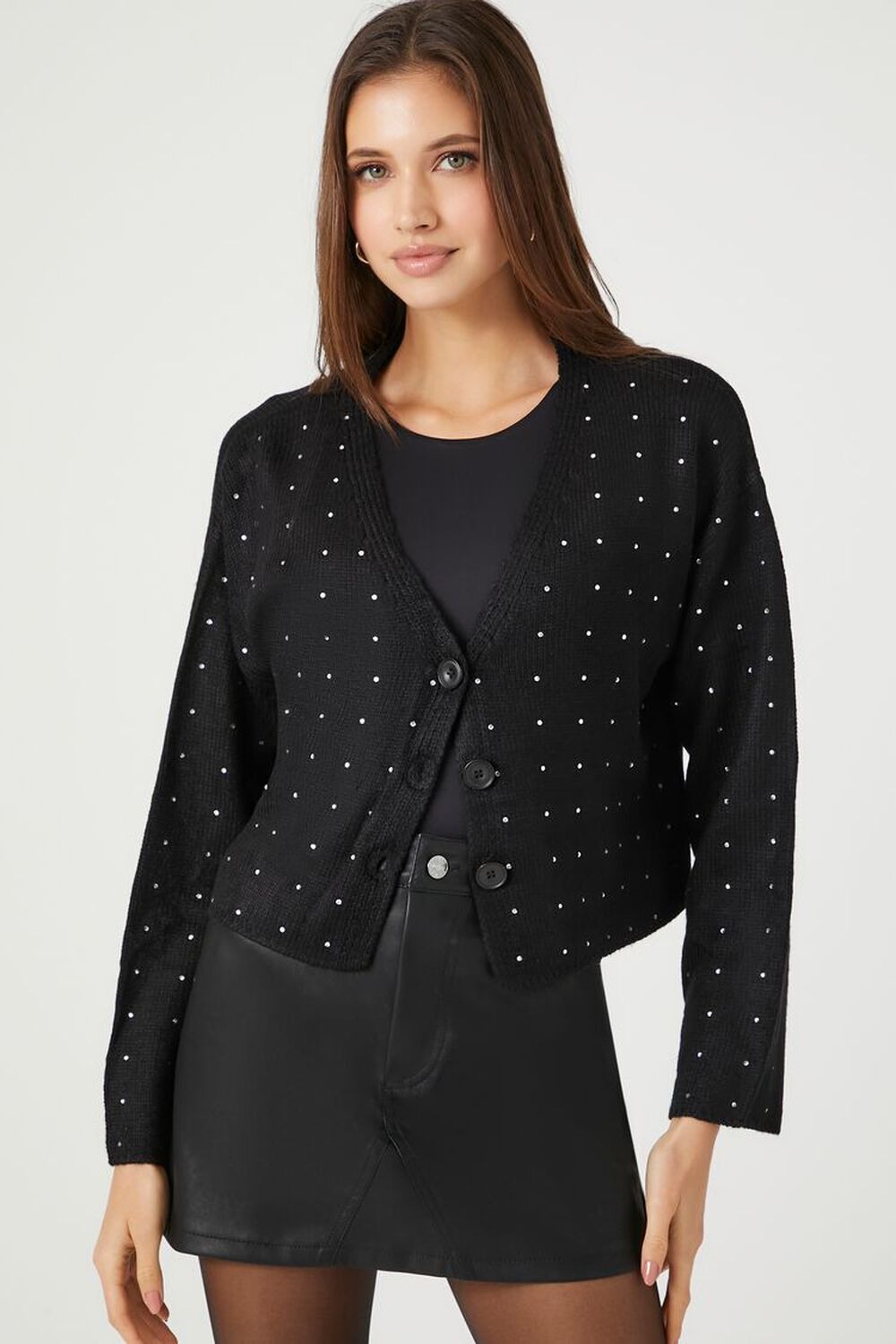 Forever 21 Polka Dot Cardigan Sweater