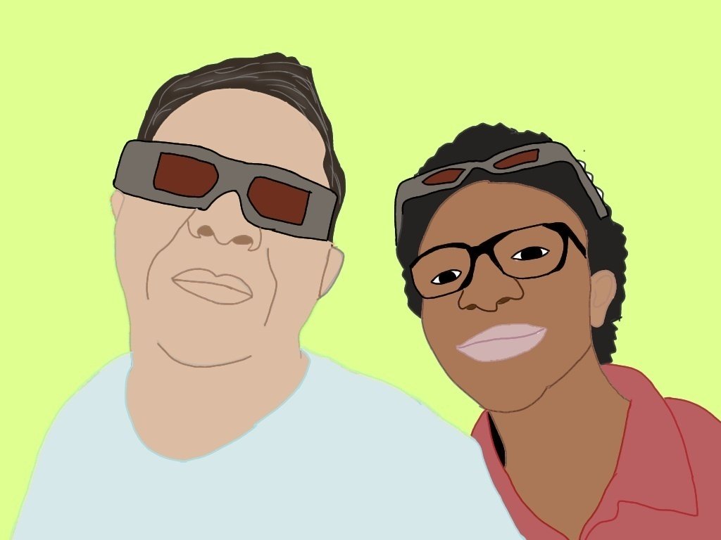 drawing of dad and daughter