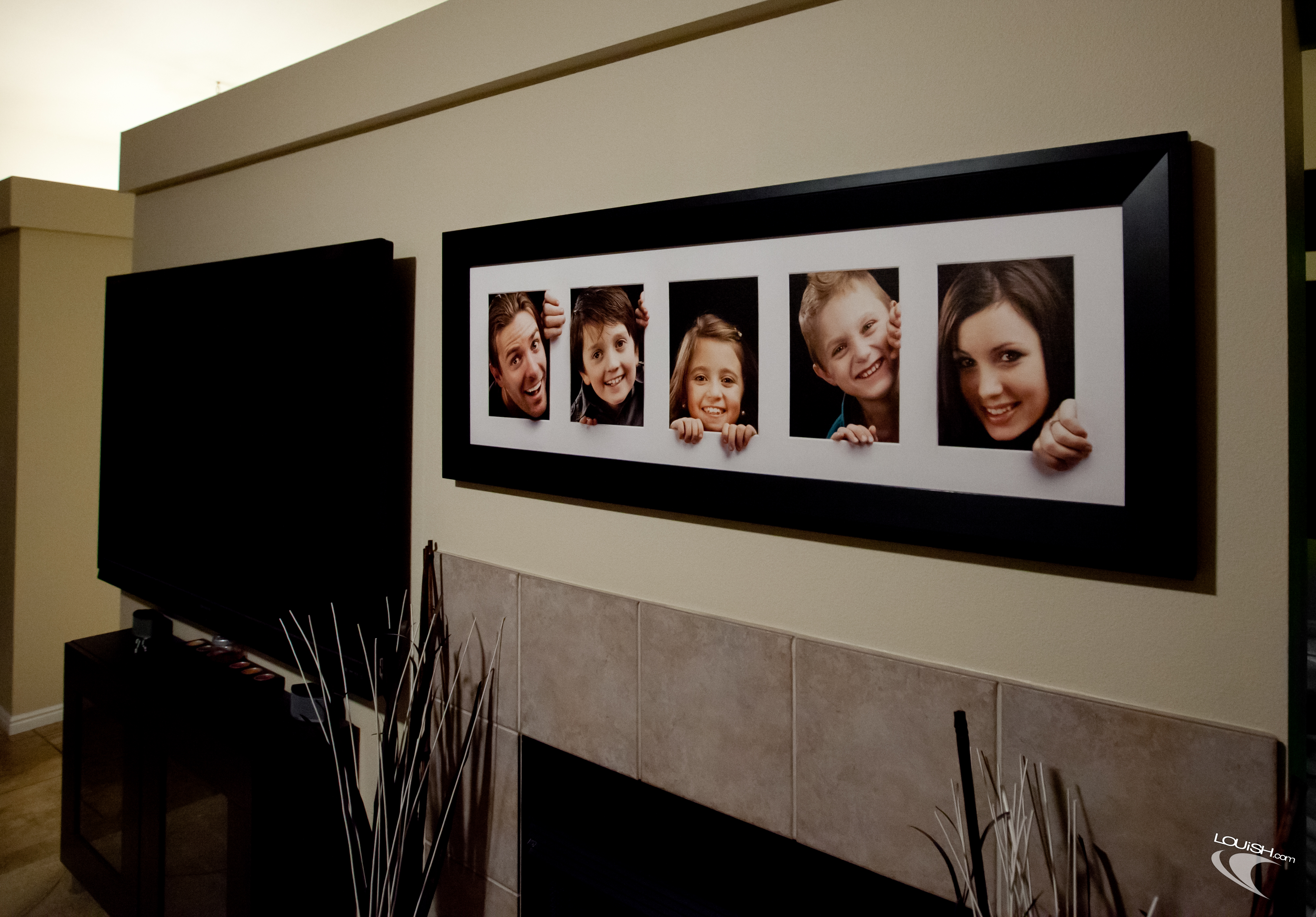 family photo printed and framed