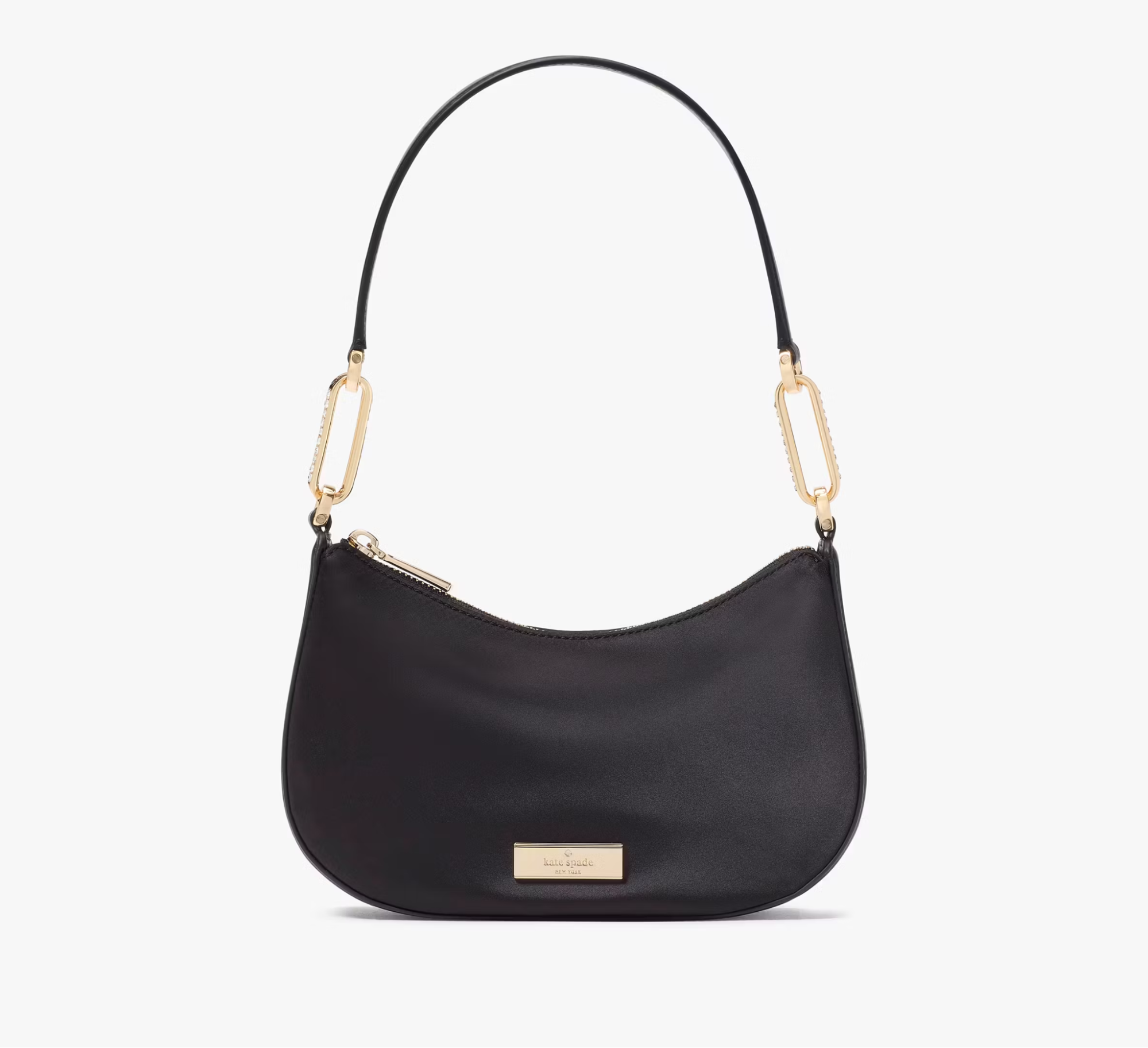 Kate Spade Satin Shoulder Bag Black