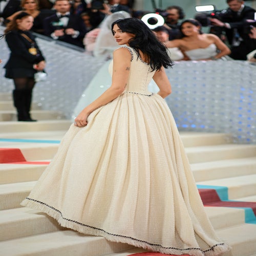 Dua Lipa Wore a Glazed Vanilla French Mani and Chanel Wedding Dress to the  Met
