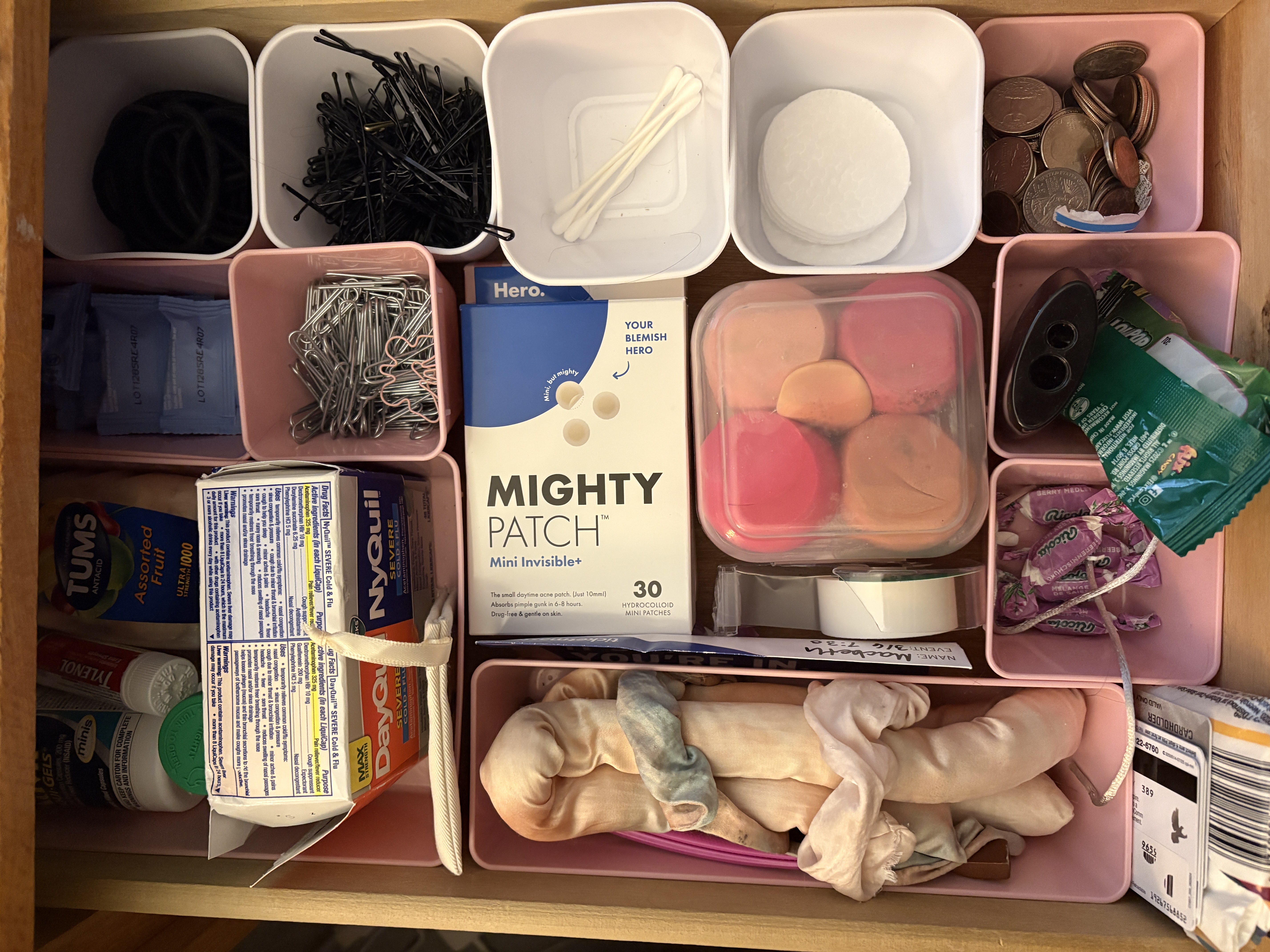 Desk organizers in my freshman dorm