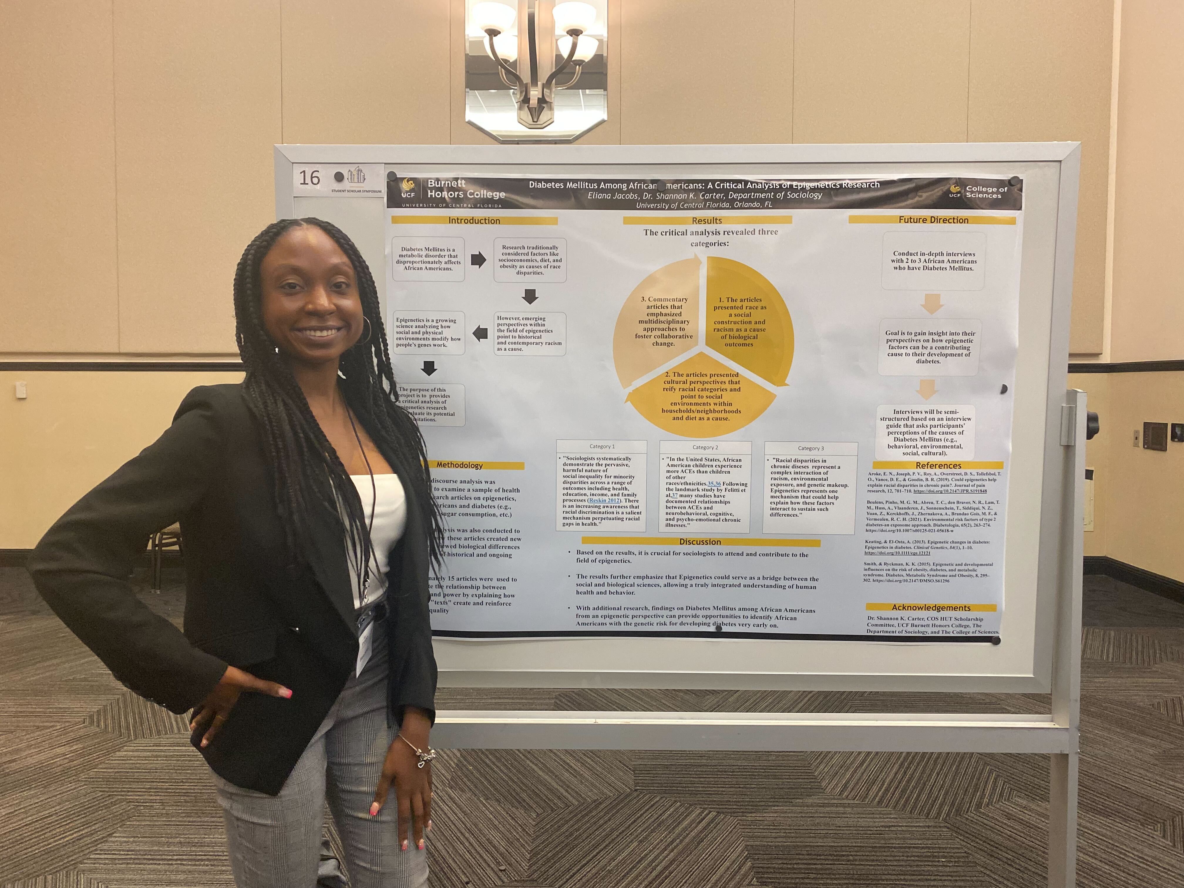 eliana jacobs (the writer) presenting diabetes research