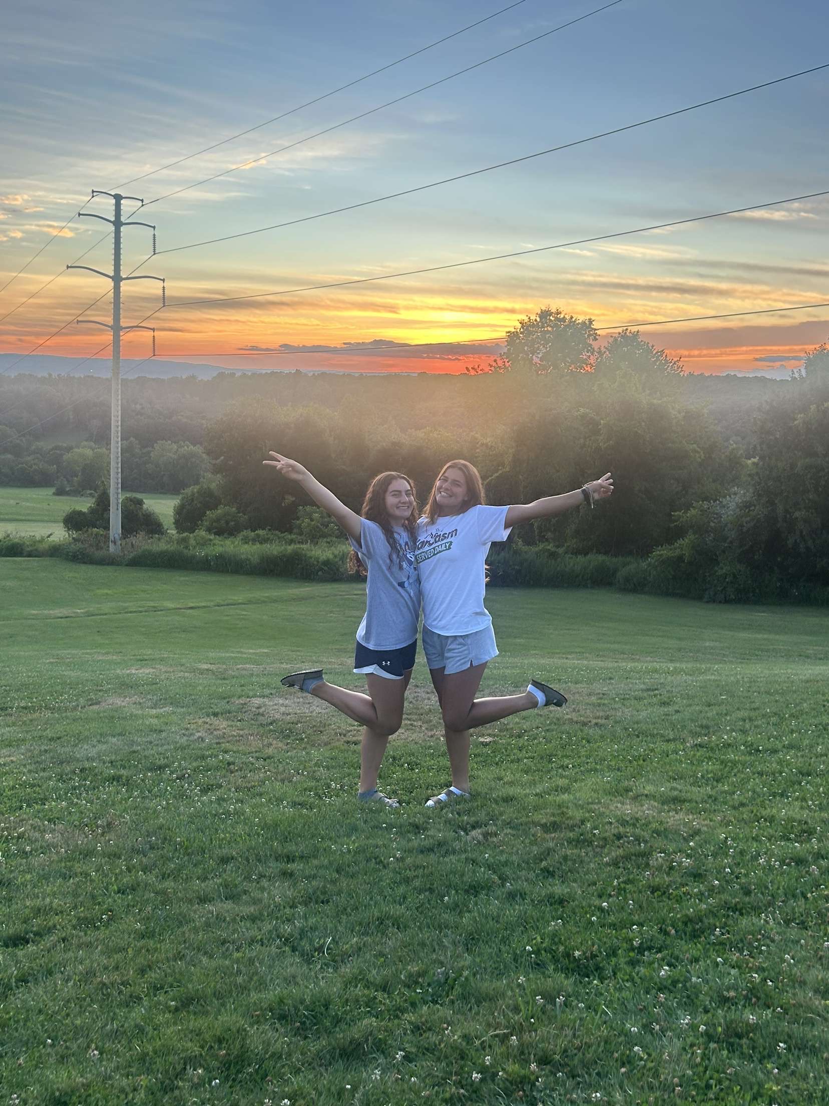 Friends at sunset