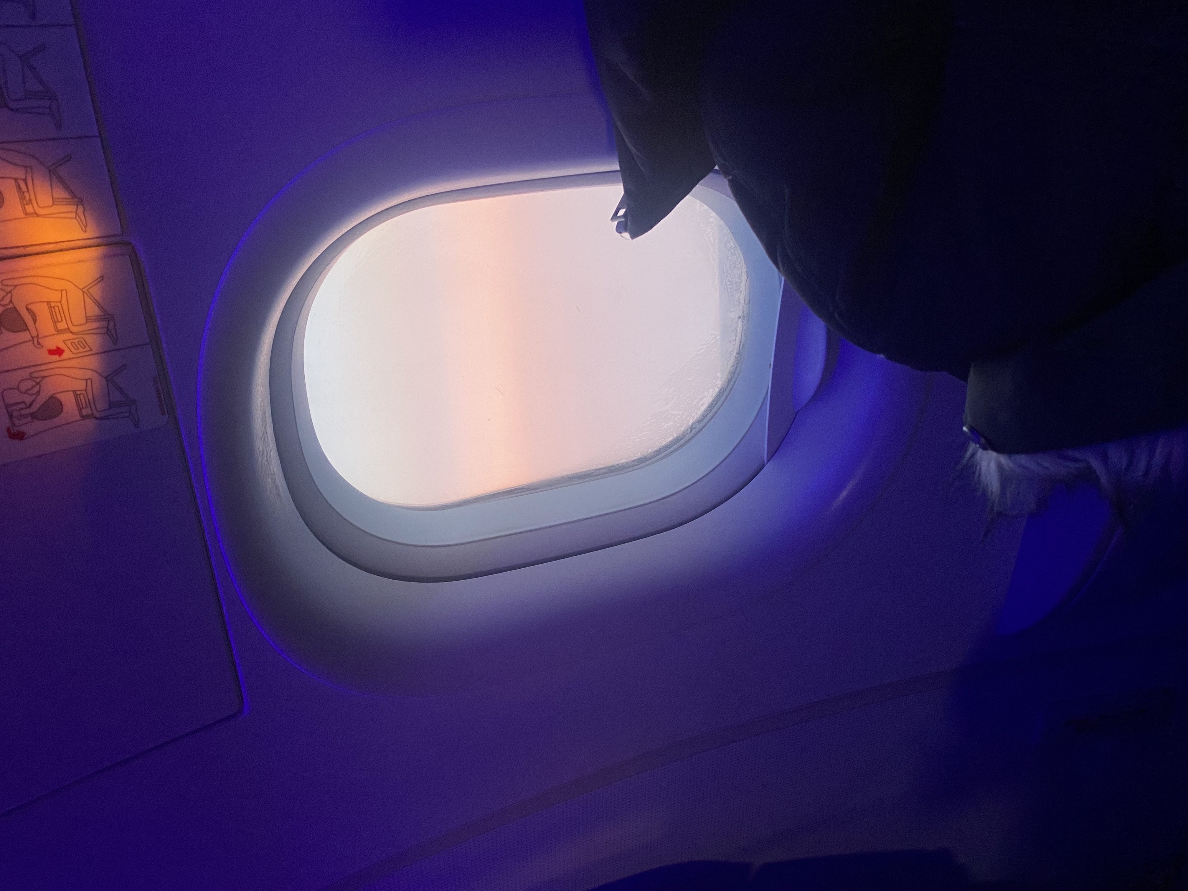 Sunrise on a plane