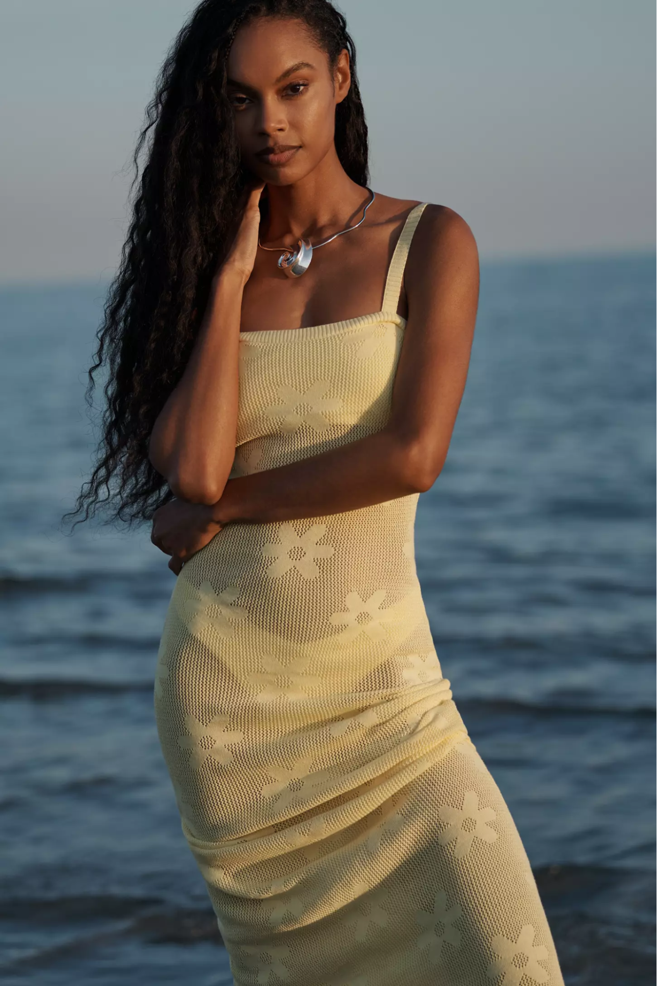 beach riot yellow dress with printed flowers