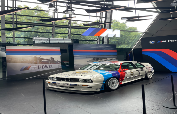 European race car in museum