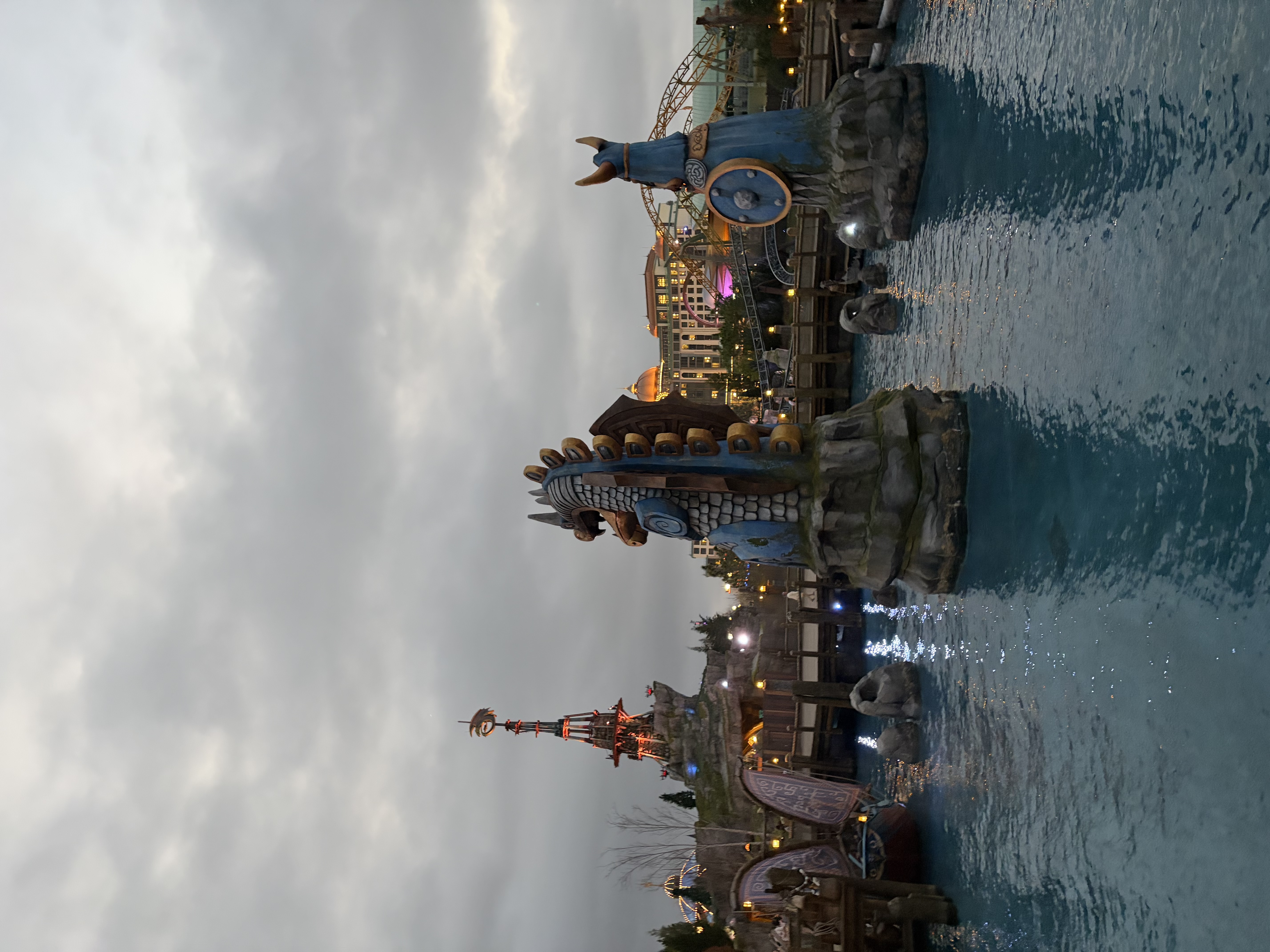 A lookout over an amusement park