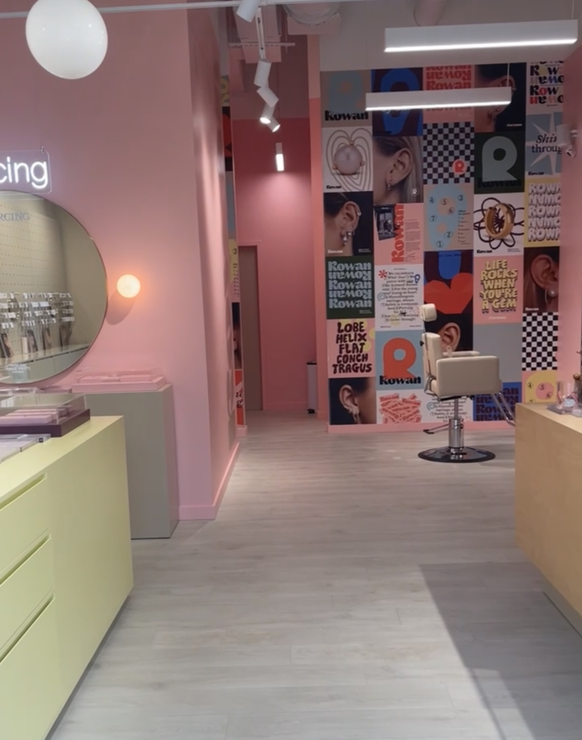 Inside Rowan piercing shop