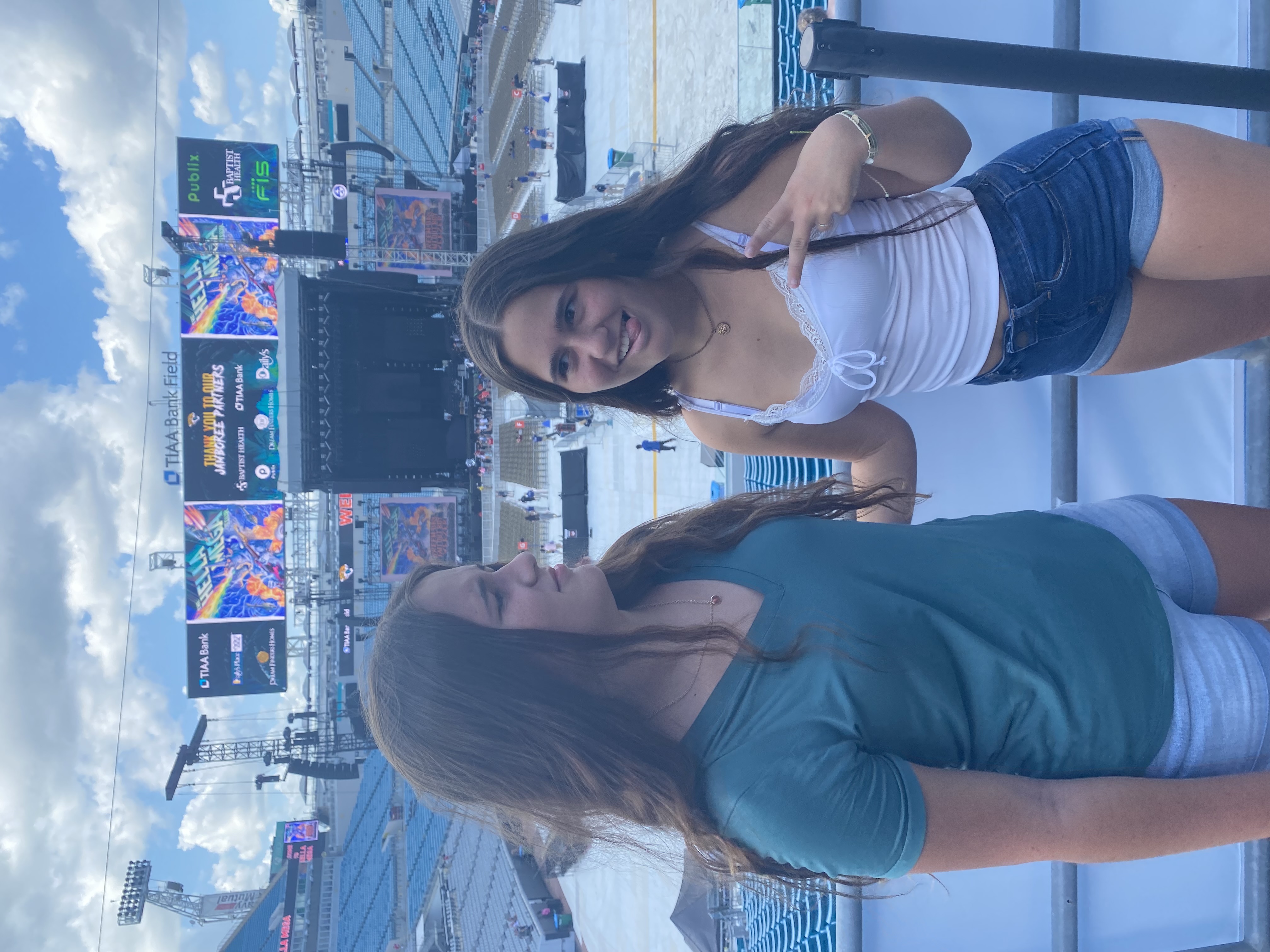 My Sister and I at a Green Day concert.