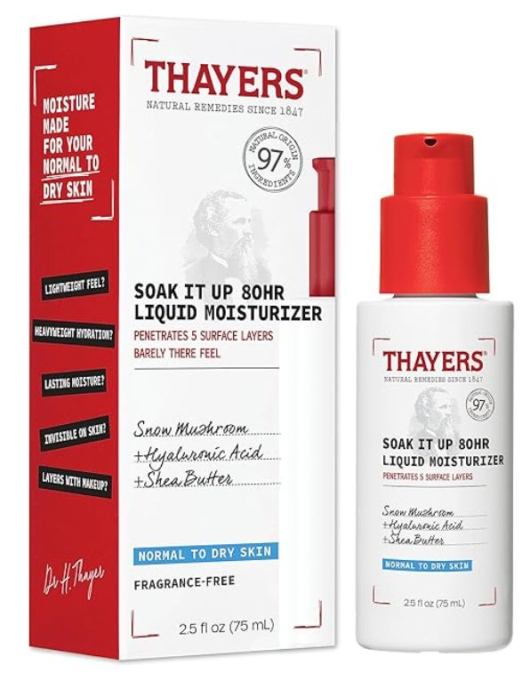 Red and white bottle for Thayers
