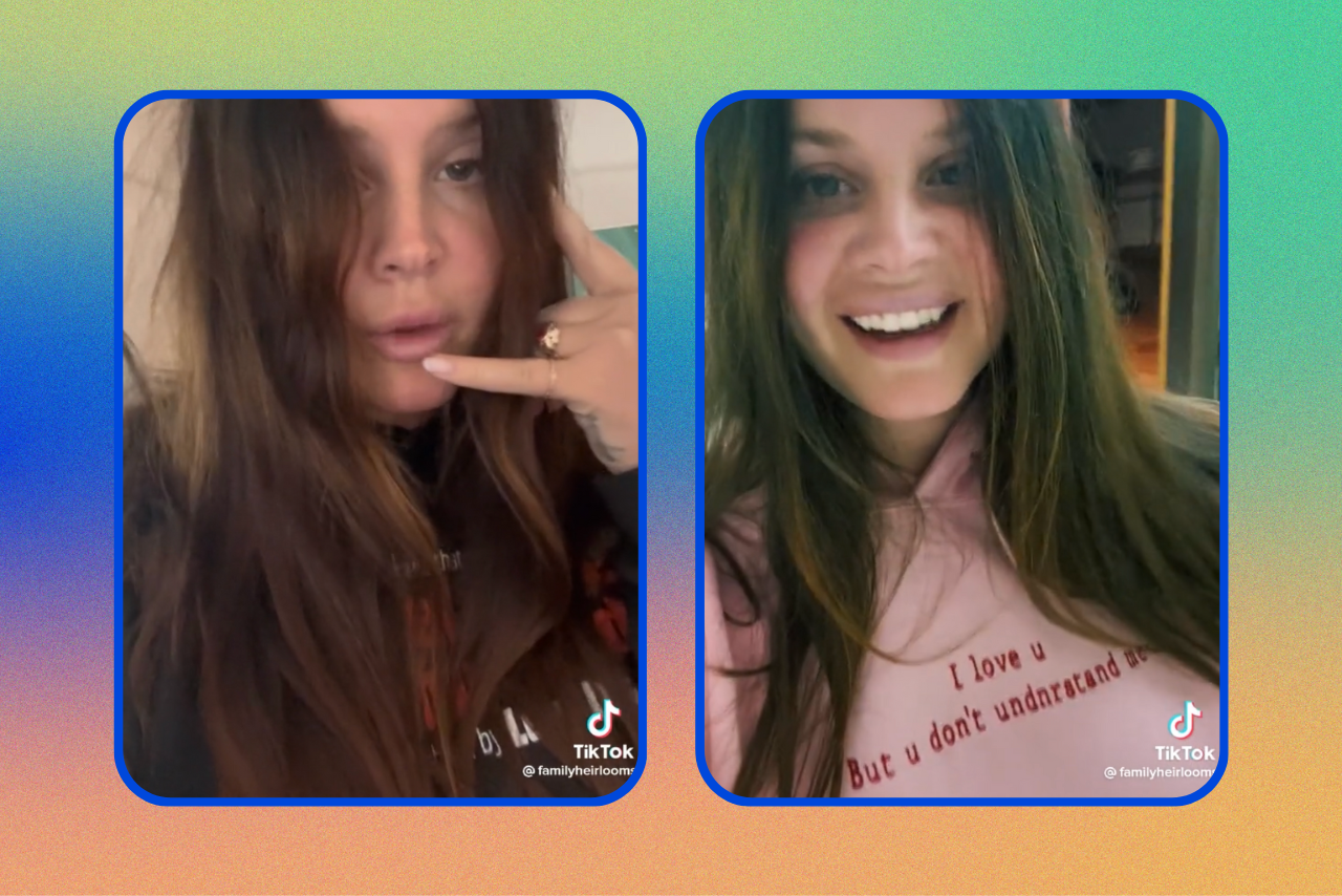 lana del rey on the @familyheirlooms tiktok