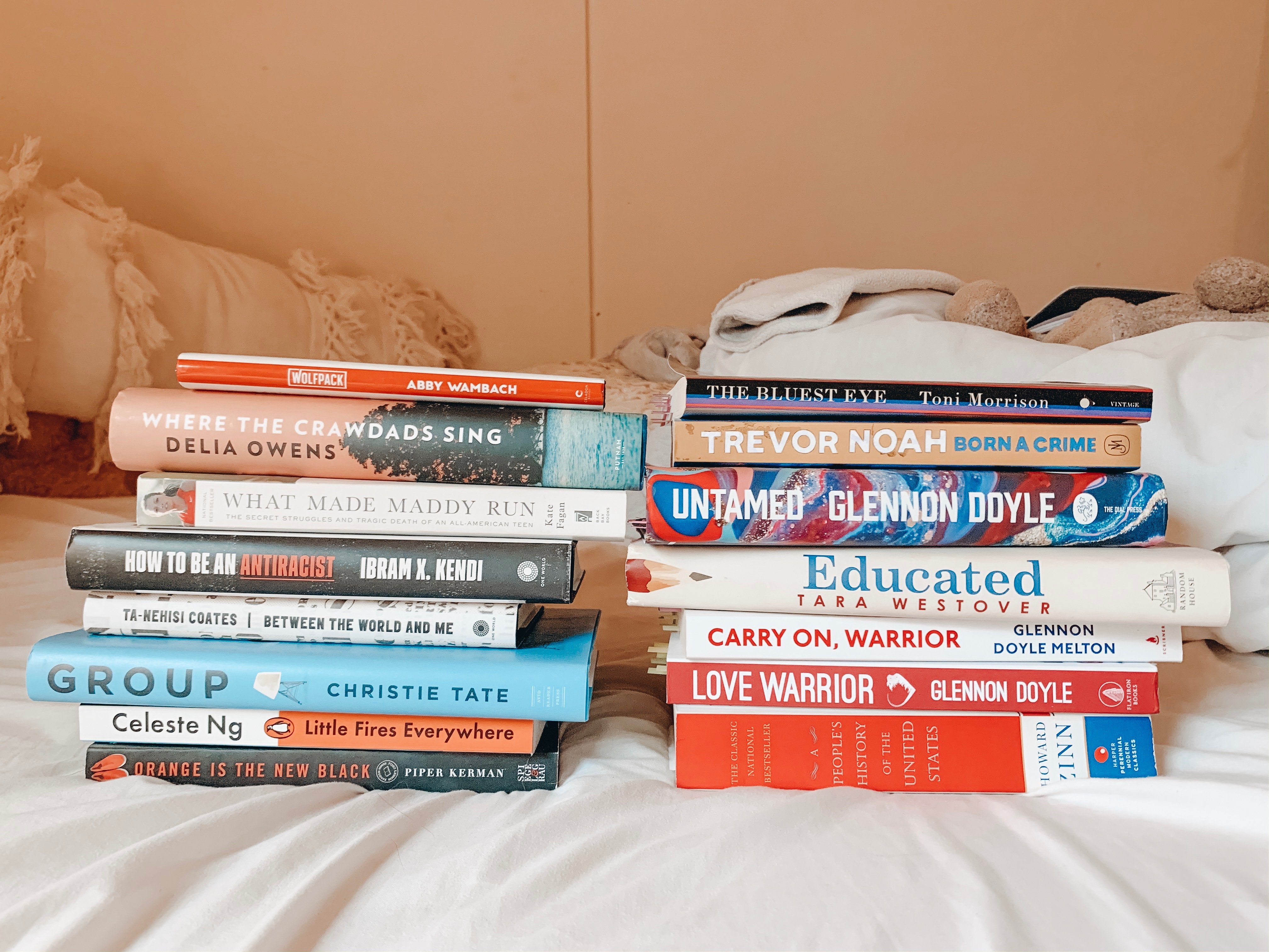 a stack of books
