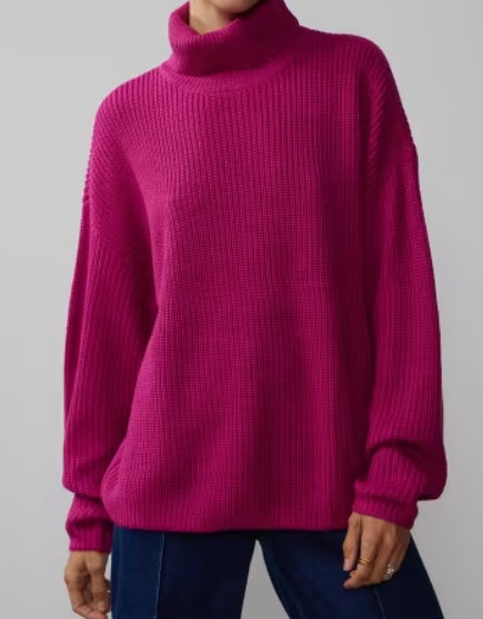 magenta sweater