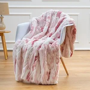 WPM Faux Fur Throw Blanket