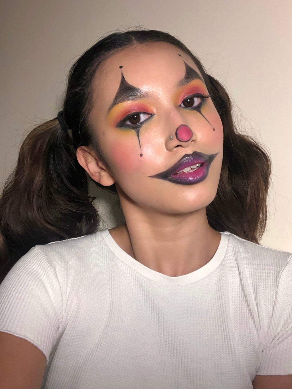 girl with halloween makeup looks