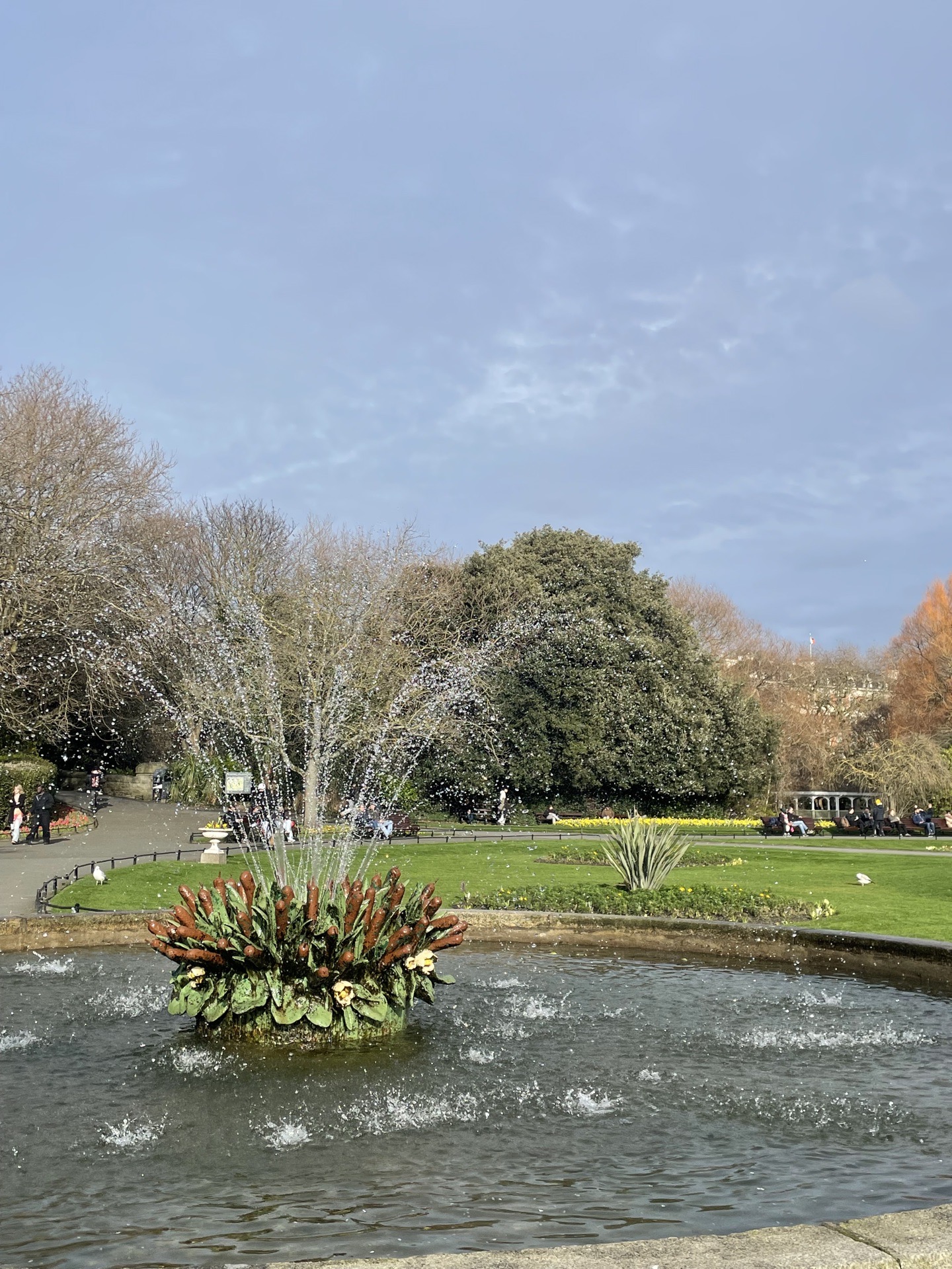 An outdoor fountain in Ireland