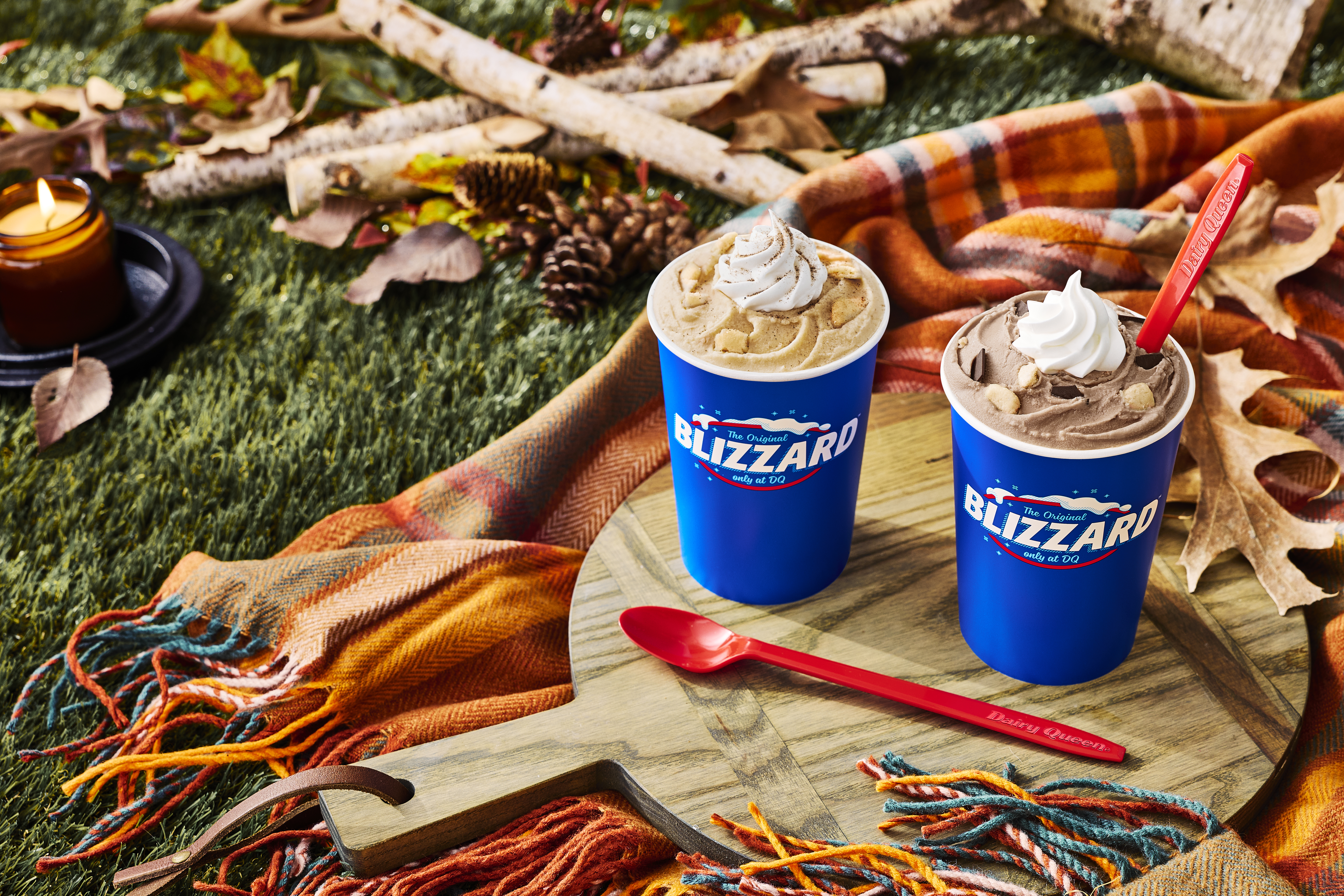 Photo of DQ\'s Pumpkin Pie and French Silk Pie Blizzard Treats.