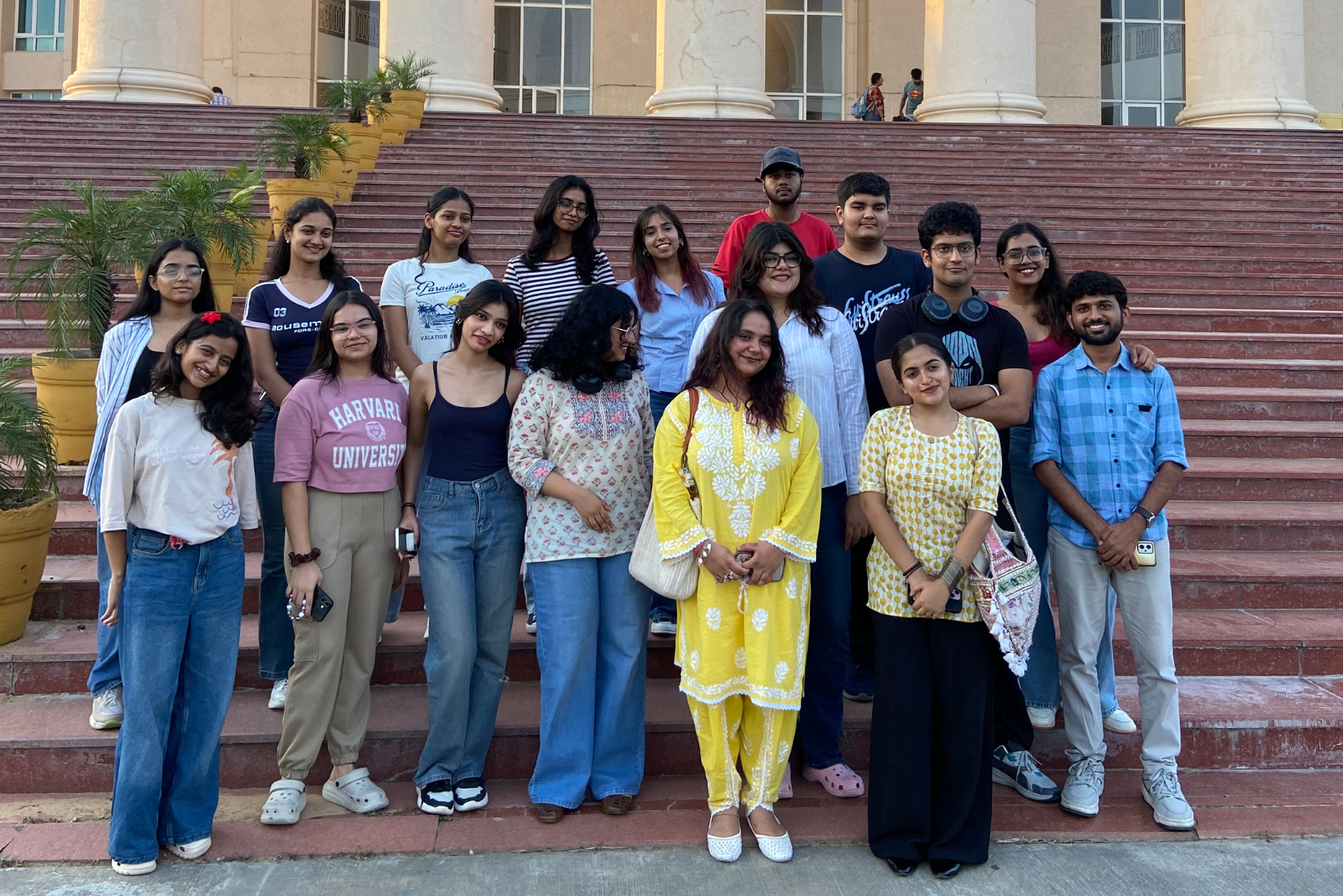 VIP Gate Staircase in photo with Kalash Rawat, a law student and crochet small-business owner.
