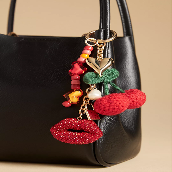 A cherry bag charm