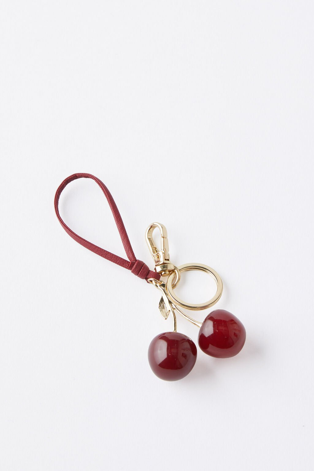 red cherry bag charm