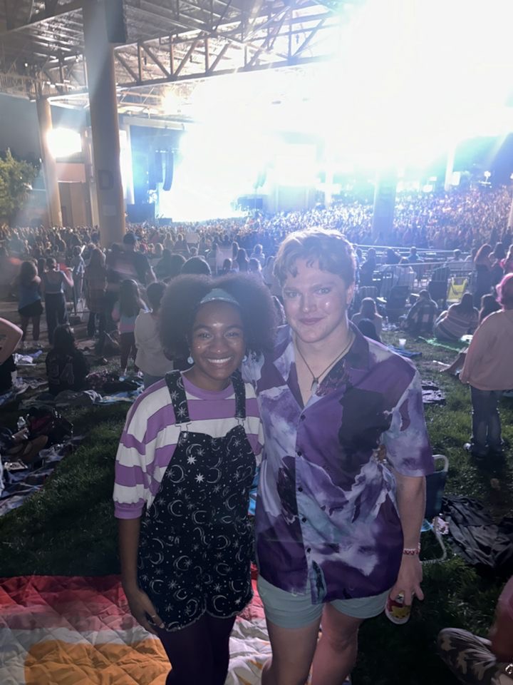 Maleyah and a friend at a concert