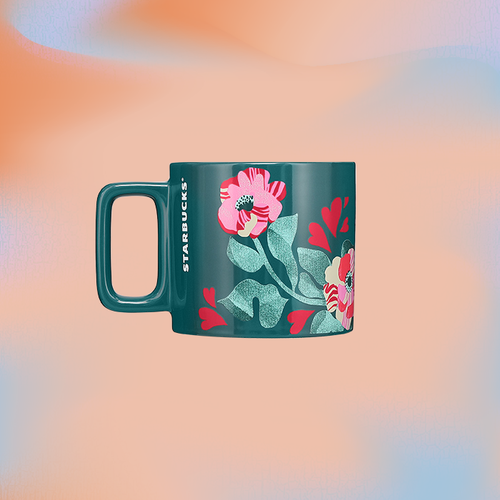 Starbucks Valentine\'s Day Floral Mug
