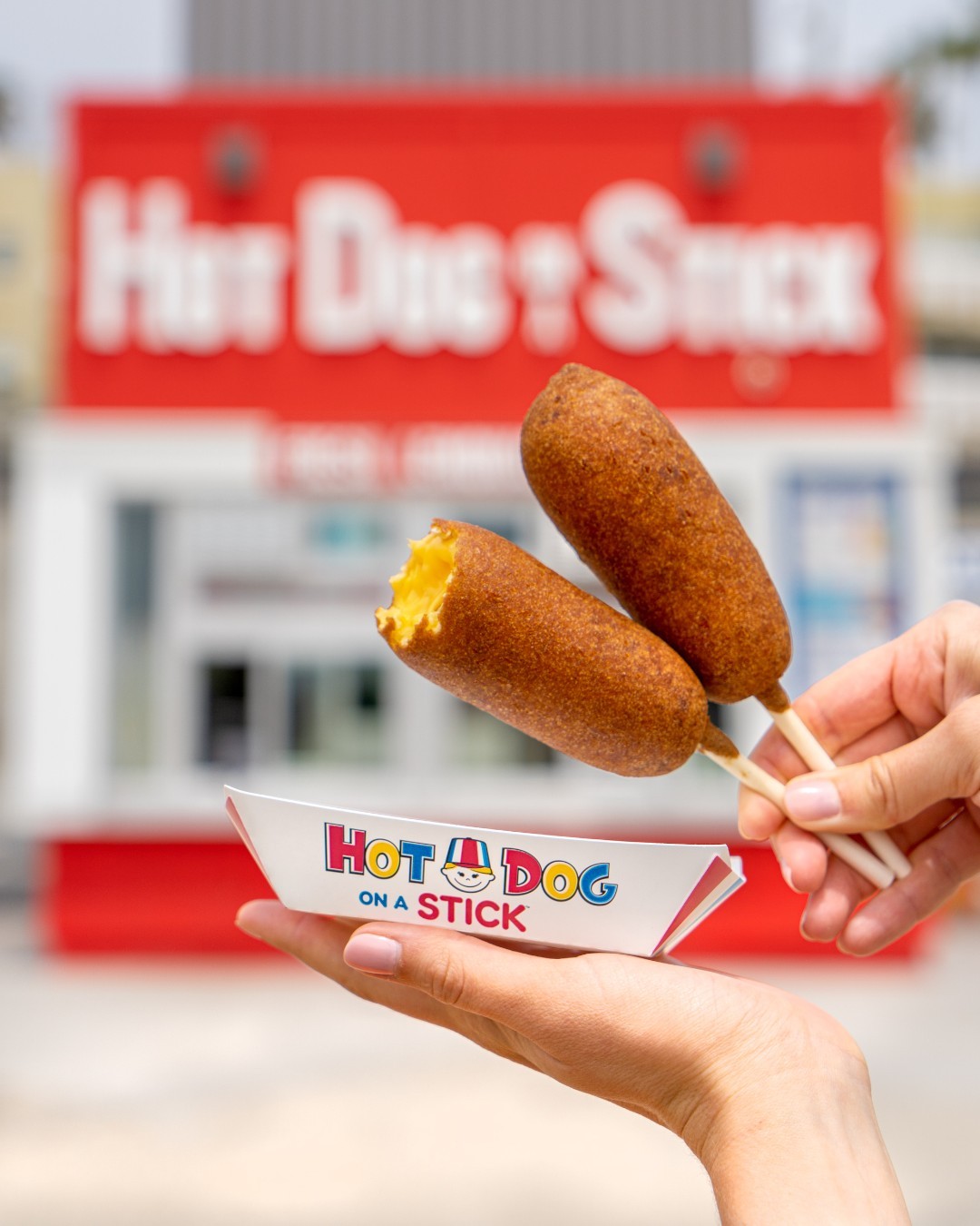 hot dog on a stick
