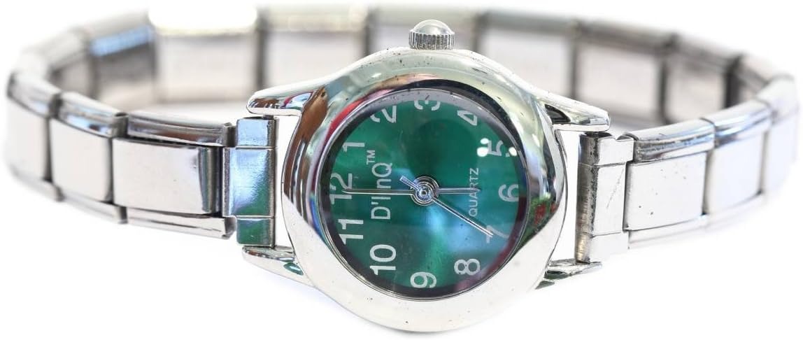 NewCharms Green Round Italian Charm Watch