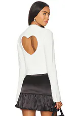 heart cutout sweater