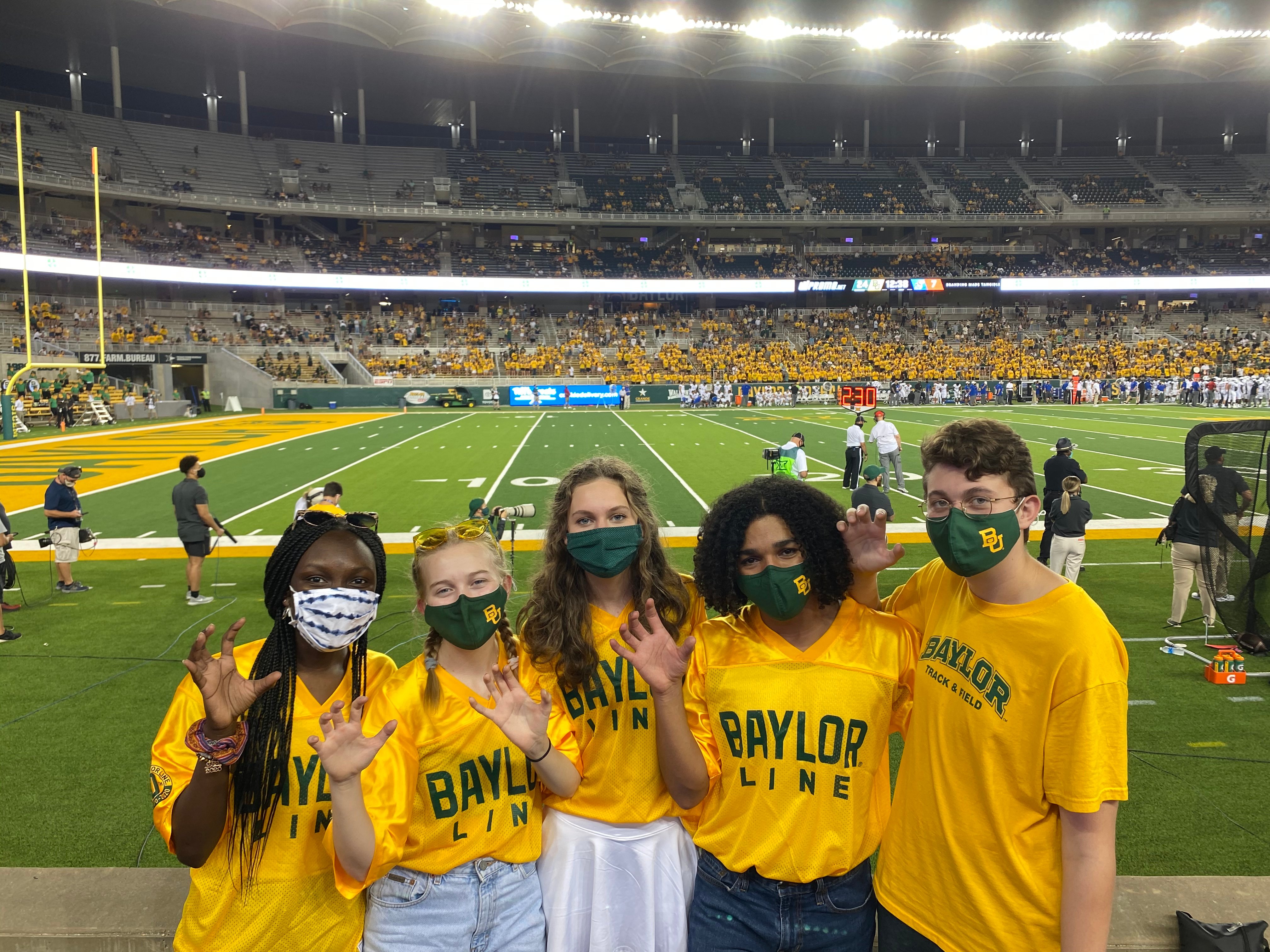 friends at a football game