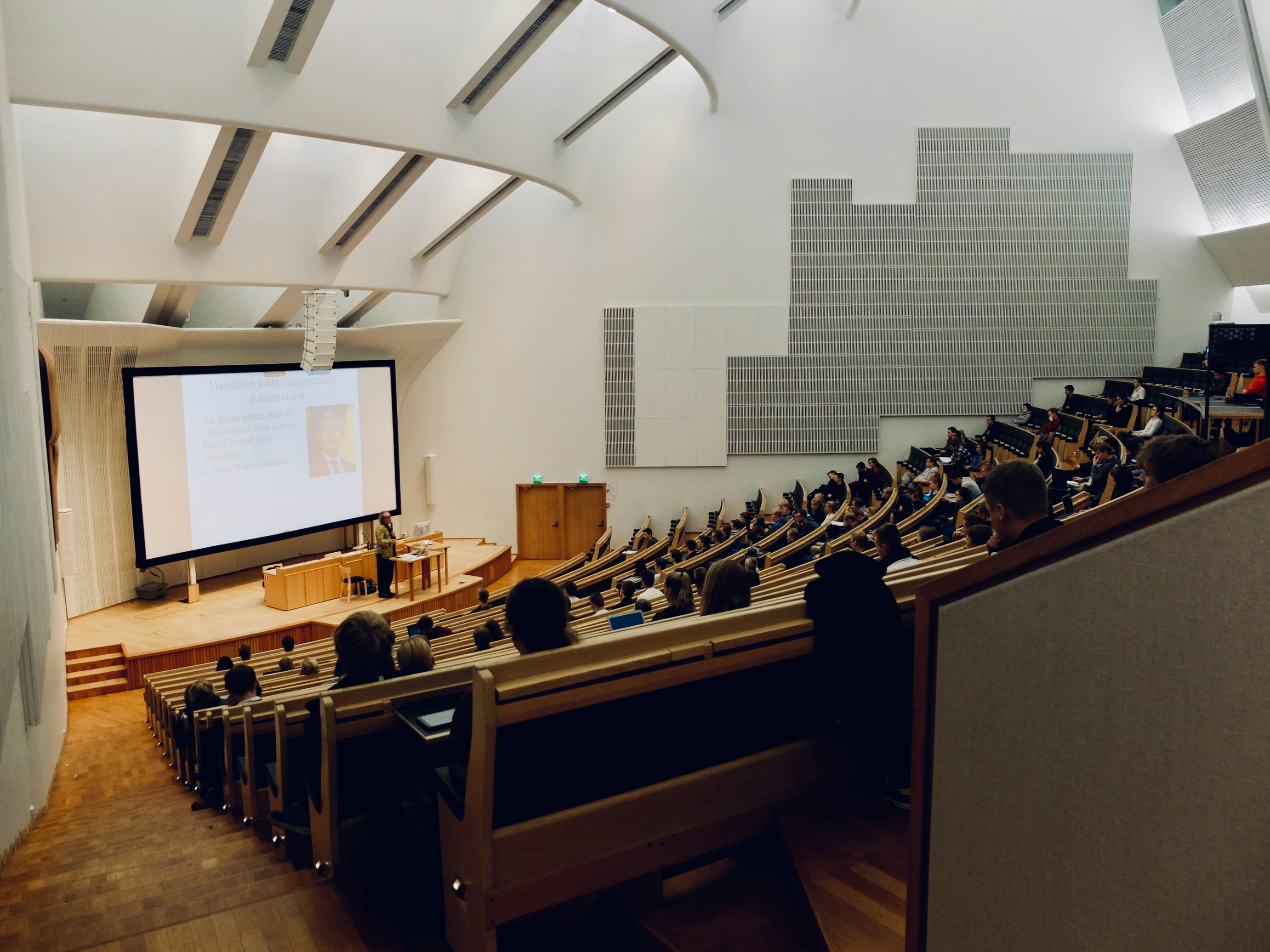 Students in a class at Aalto University in Espoo, Finland