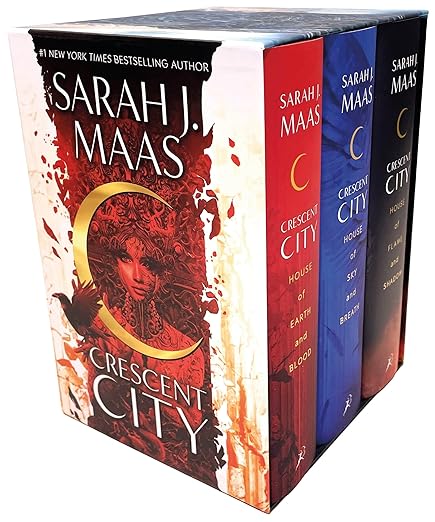 book cover of the crescent city book series