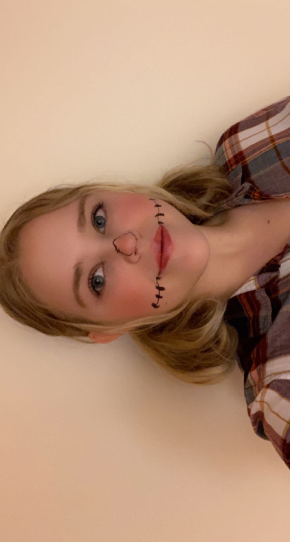 my costume of a scarecrow for last minute Halloween ideas