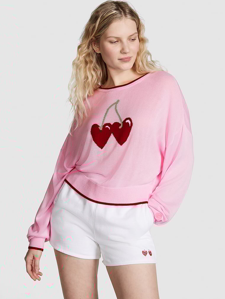 PINK Cambridge Knit Crew Sweater