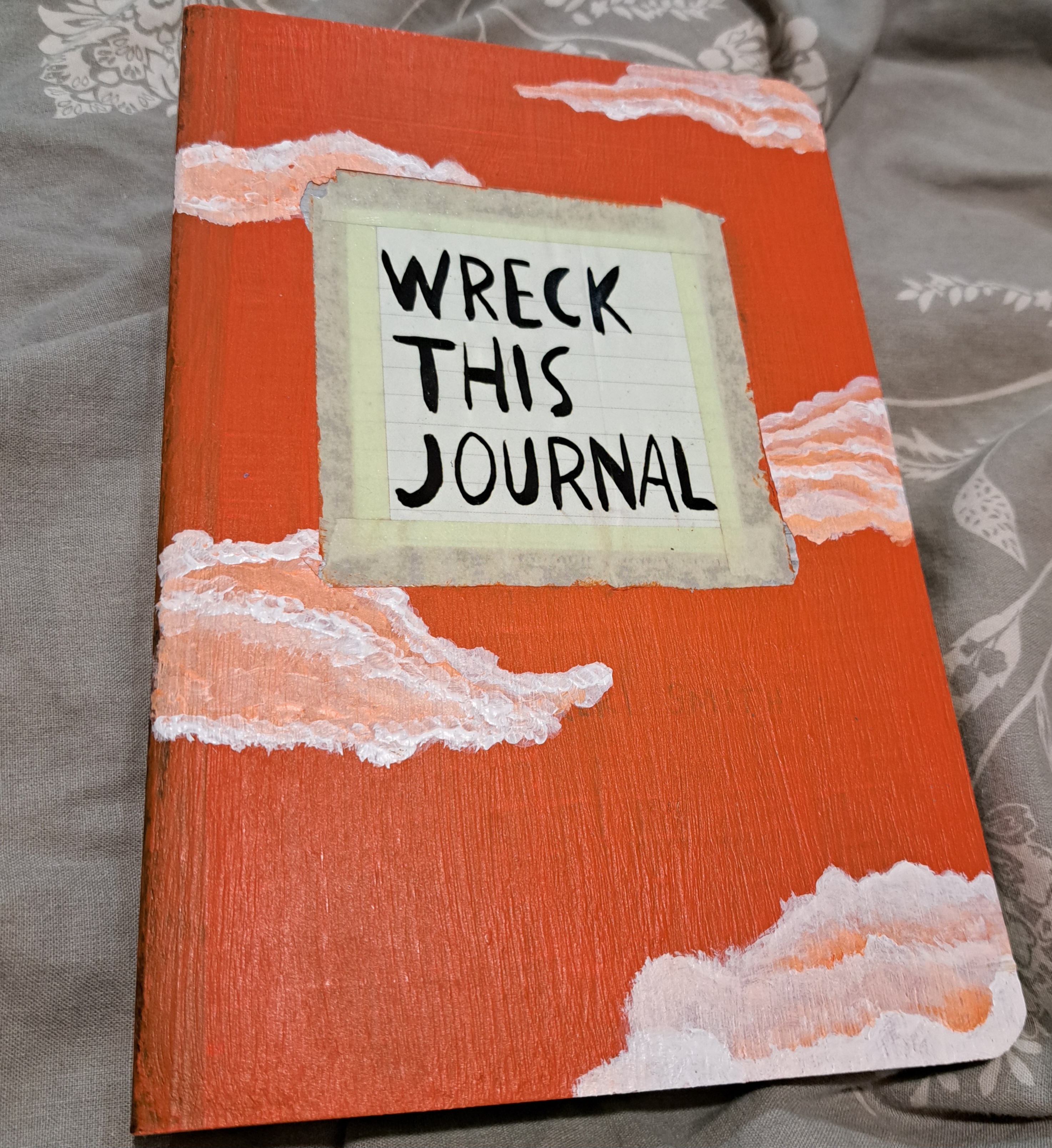 Wreck This Journal book cover creative art page