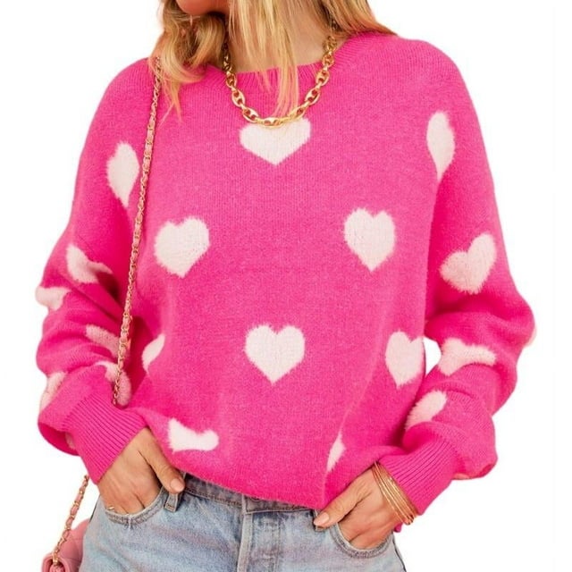 Milue Crewneck Long Sleeve Sweater Casual Knit Pullover