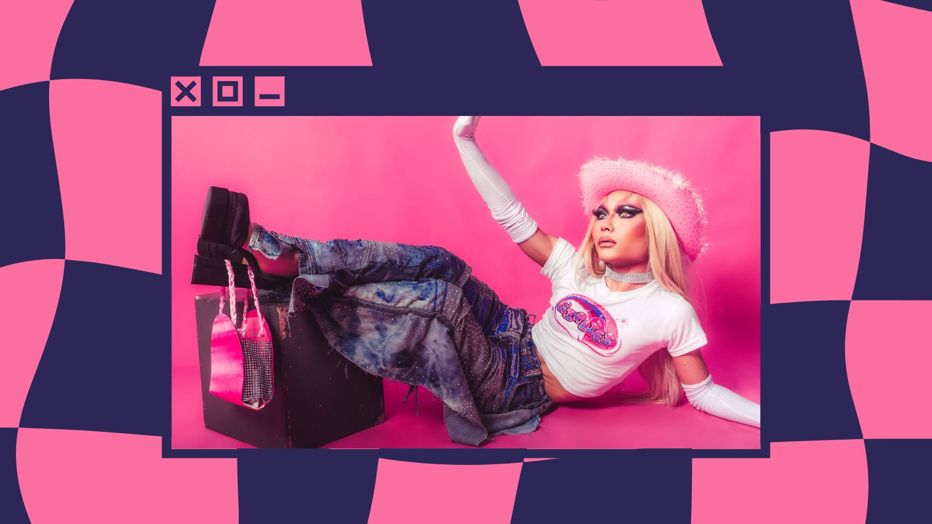 woman in y2k glamour