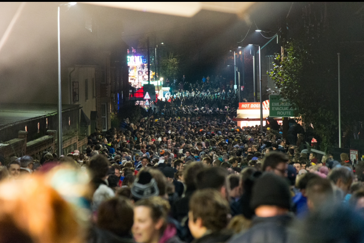 Crowd at Tar Barrels