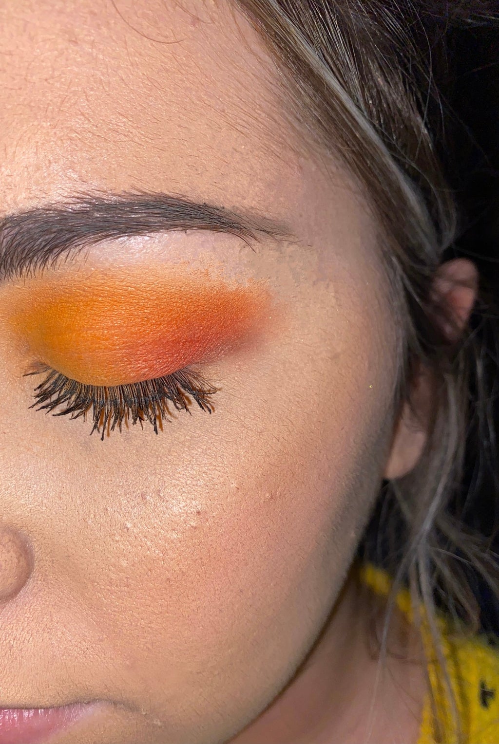 orange fall makeup look