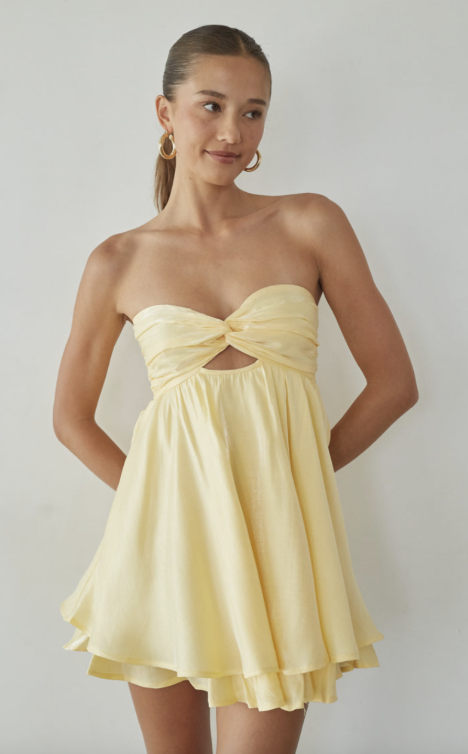 American Threads Gabby Twist Babydoll Dress