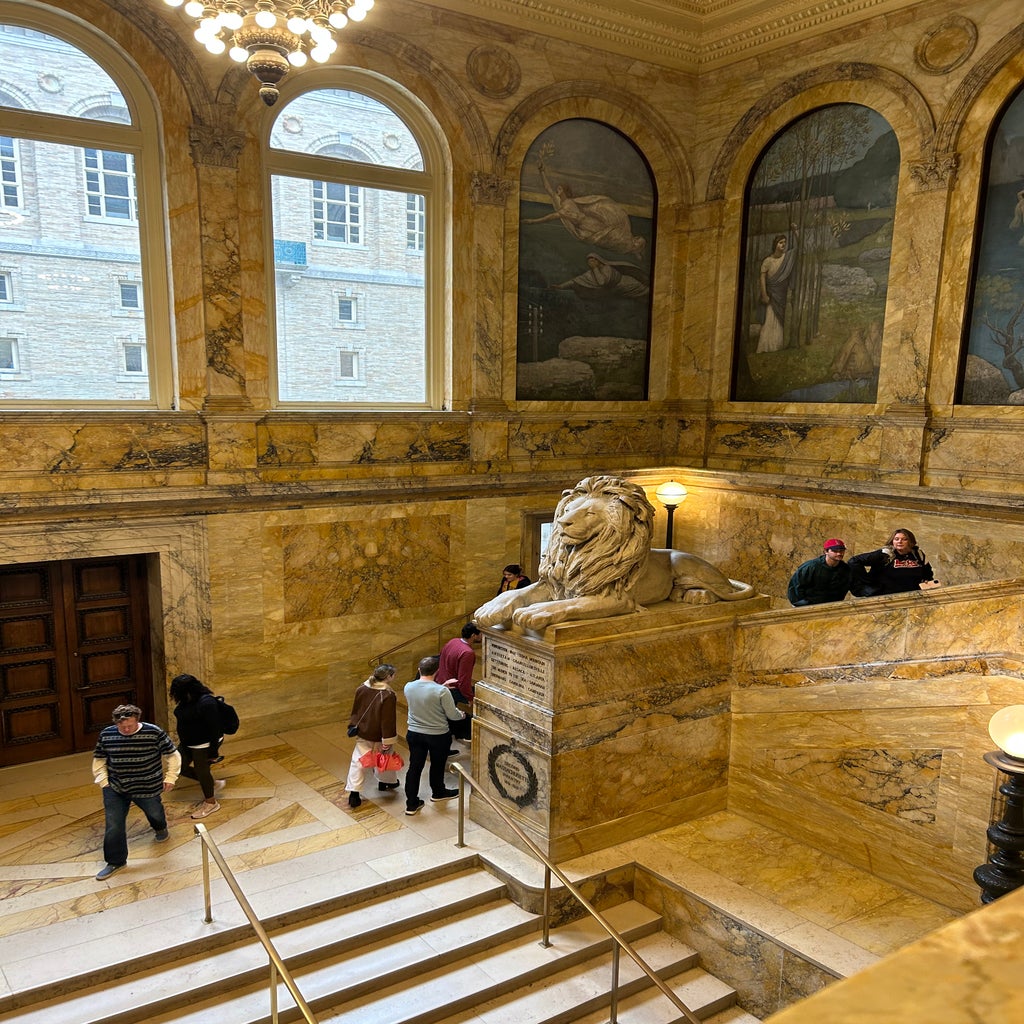 staircase at the Boston Public Library