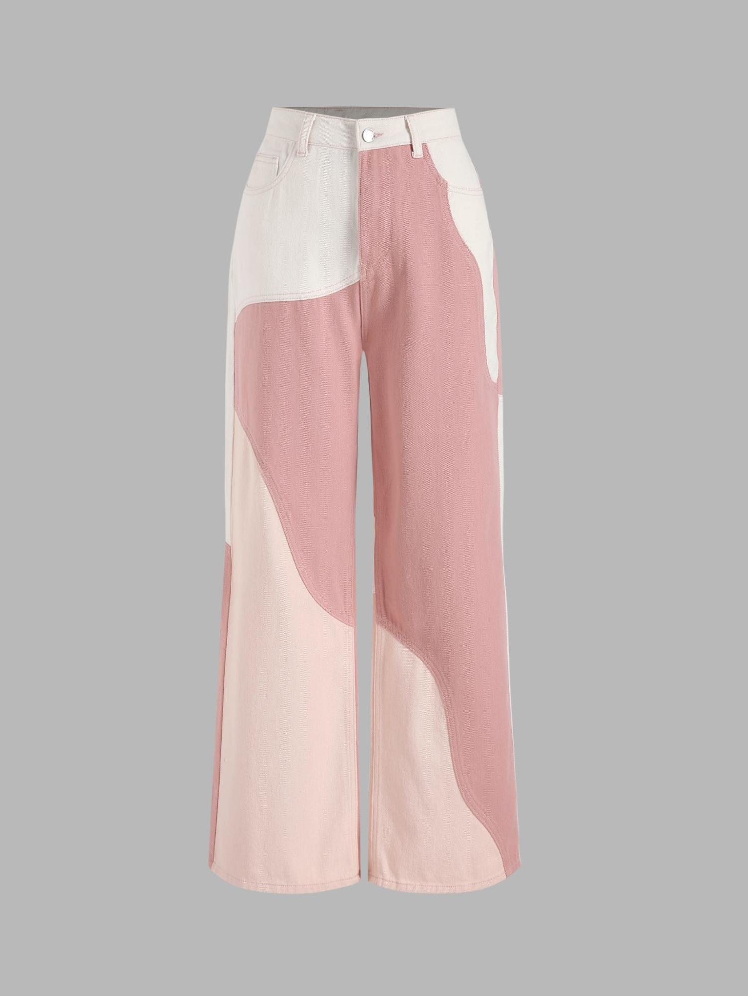 patchy pink fun pants
