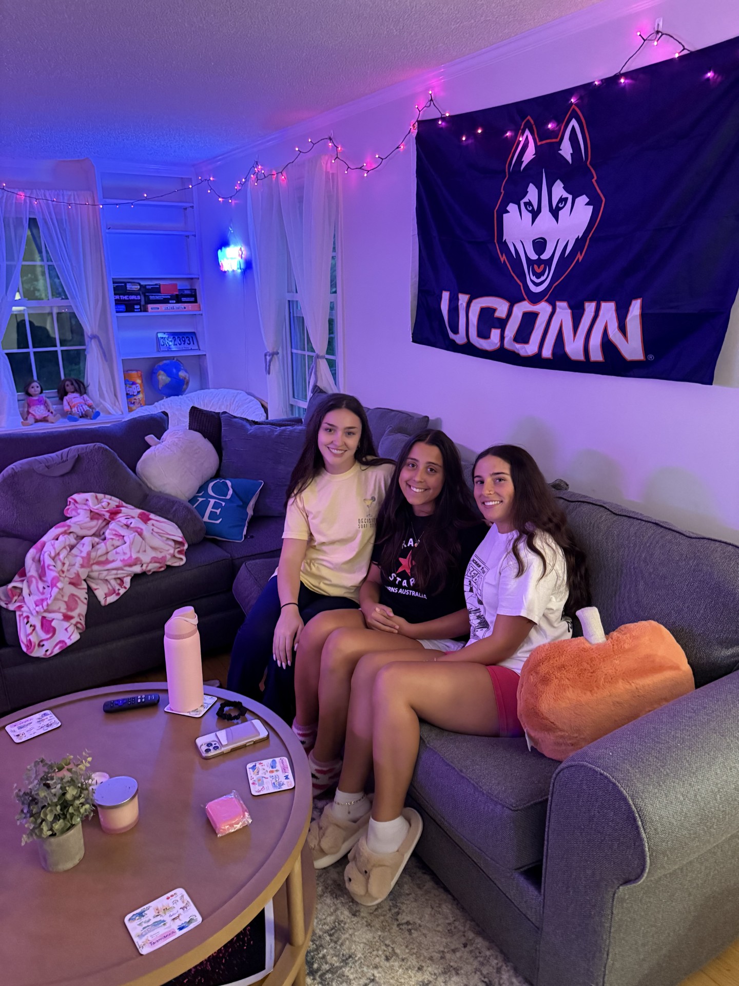 Three roommates in livingroom