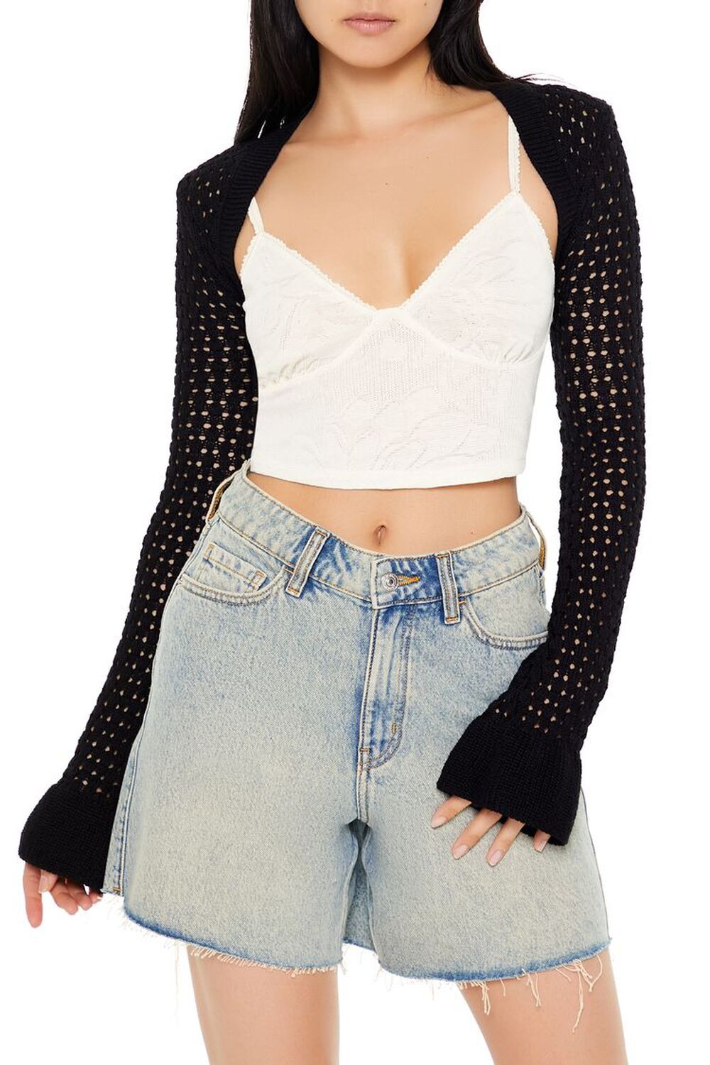 Forever 21 Trumpet-Sleeve Shrug Sweater