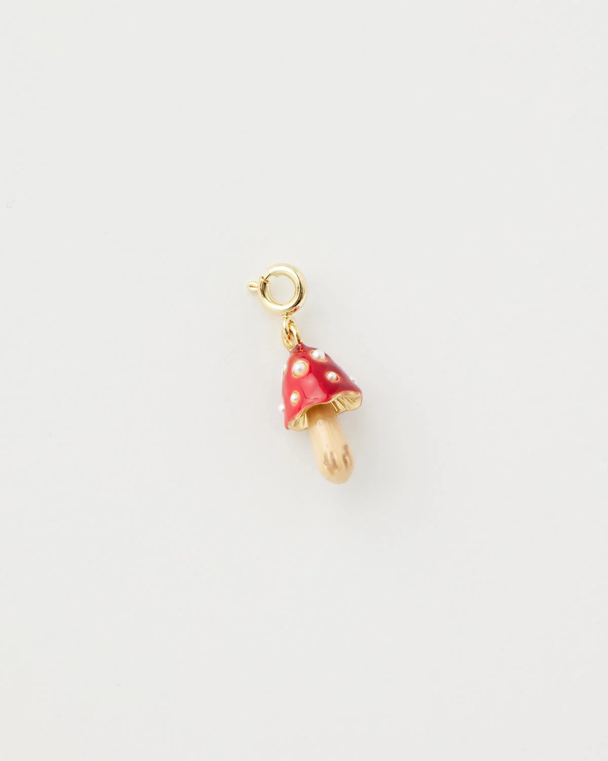 red mushroom shoelace charm