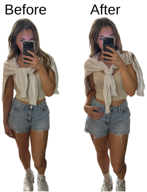 Mirror selfie of me showing off my \