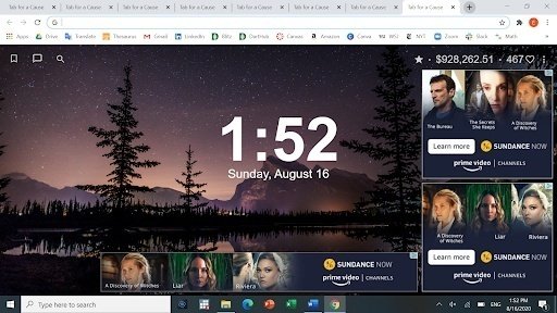 Tab for a Cause Browser Window