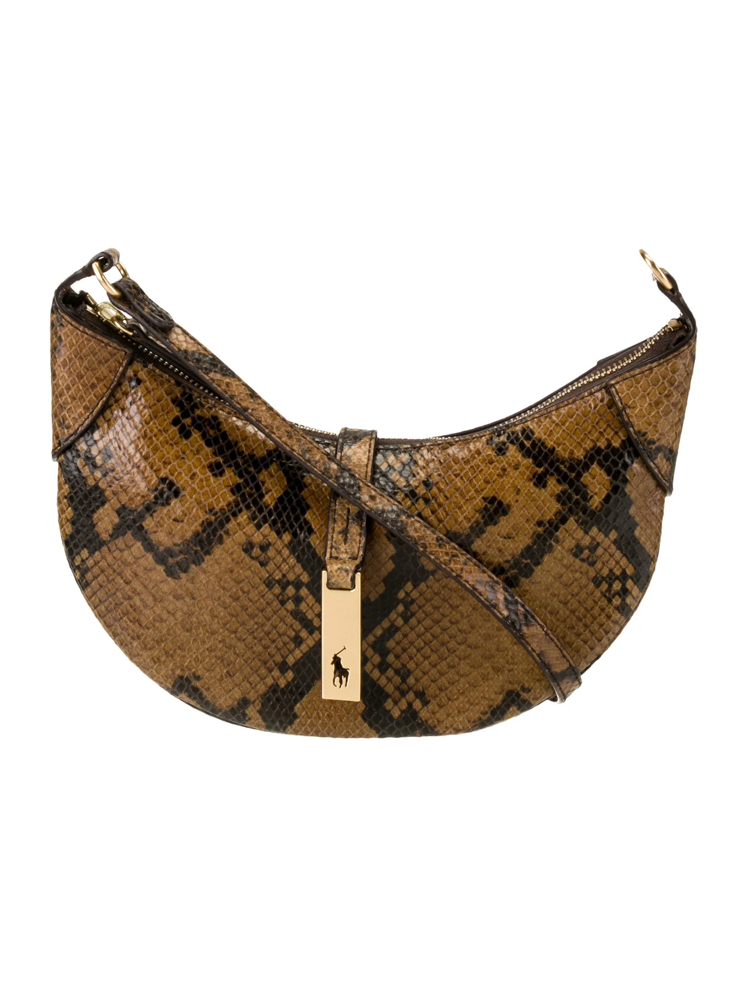 the real real animal print polo id bag