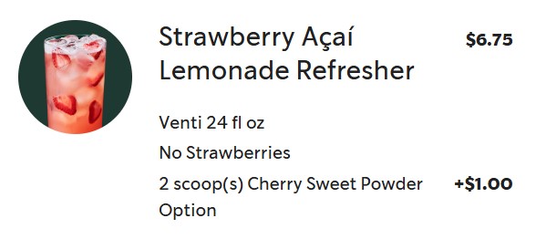 starbucks cherry lemonade 2025